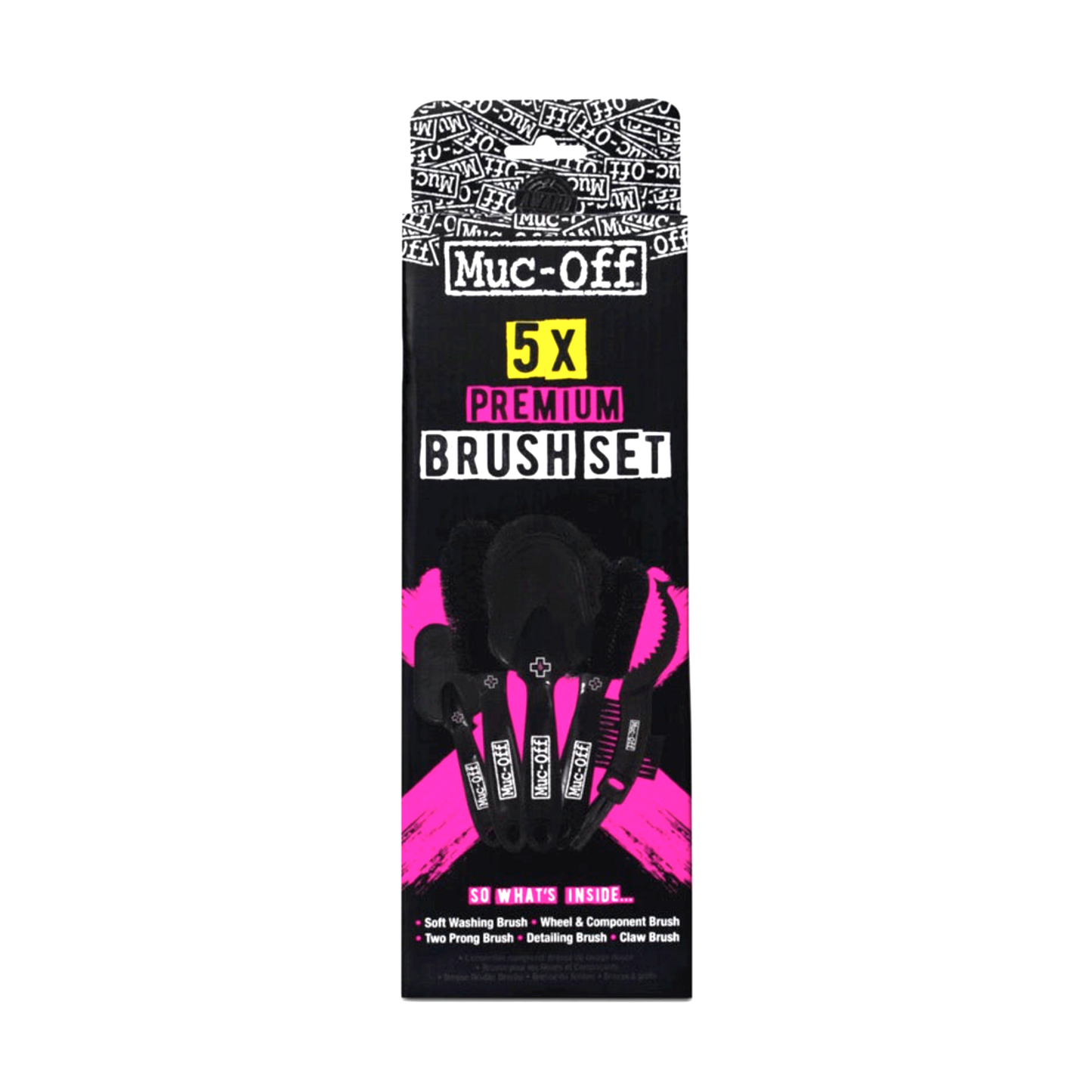 Muc-Off Premium 5 Pack Cleaning Brushes - Apple County Cycles, Wellington, Somerset