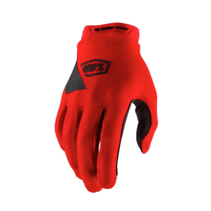 100% Ridecamp Gloves - red - Apple County Cycles Wellington, Somerset