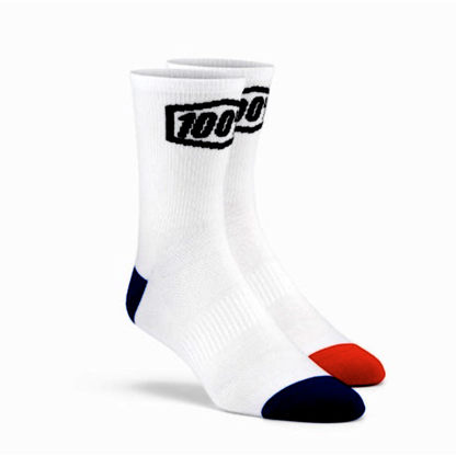 100% Socks - White - Apple_County-Cycles