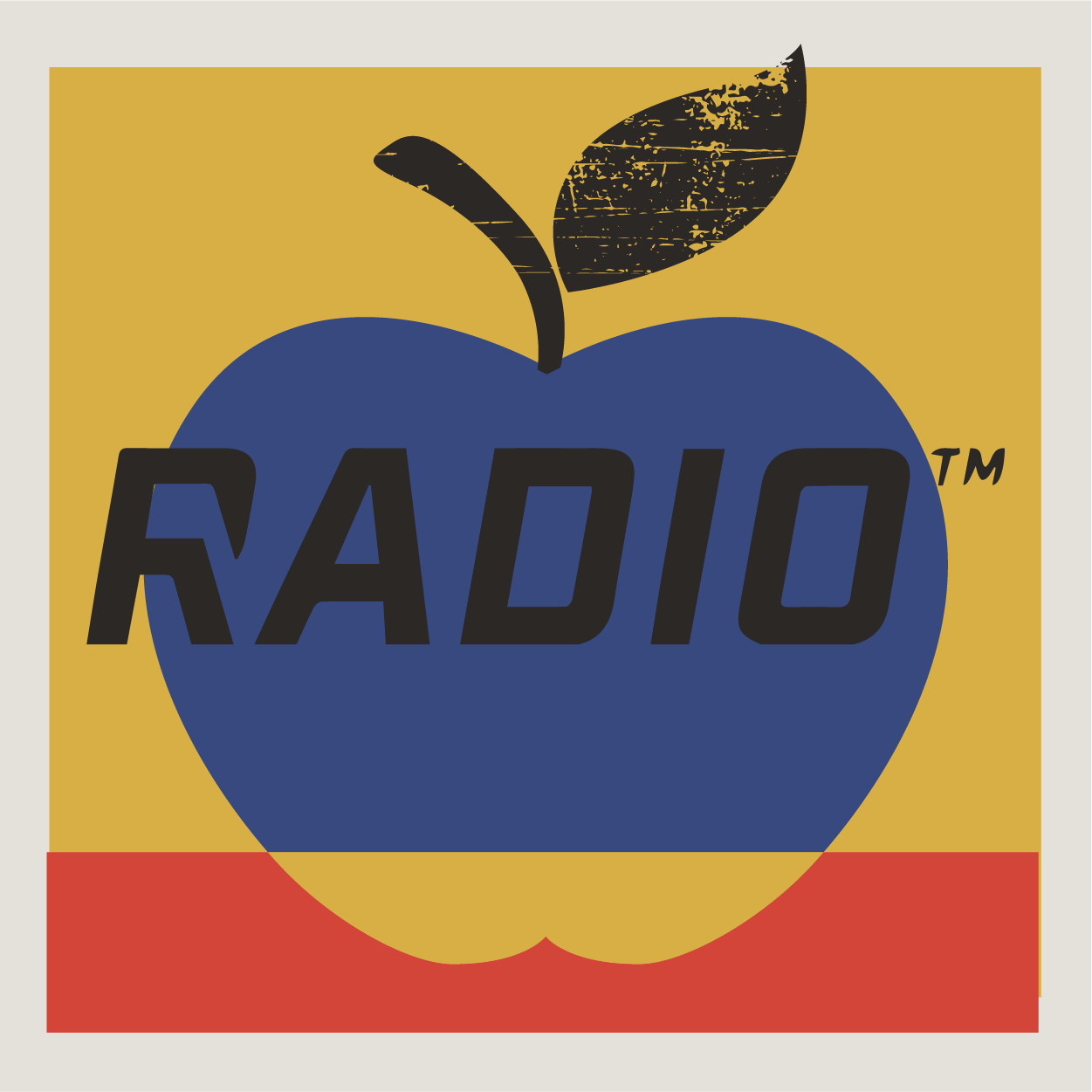 Radio bike Co logo in black on an Apple County Cycles branded background