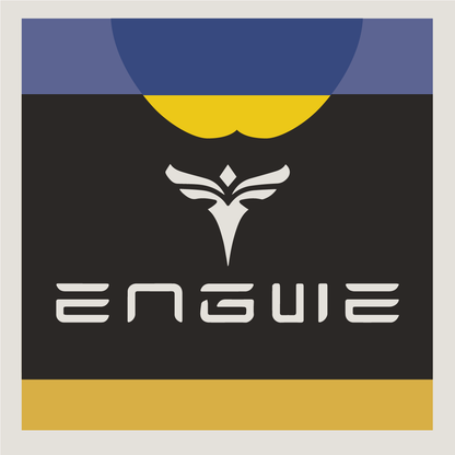 Engwe logo in white on an Apple County Cycles branded background