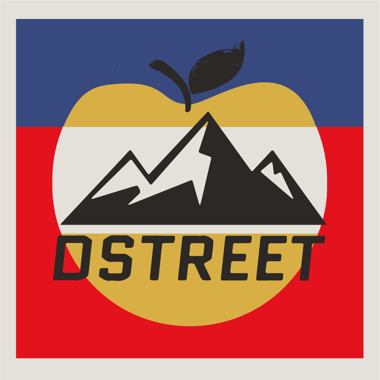 DStreet logo on an Apple County Cycles branded background