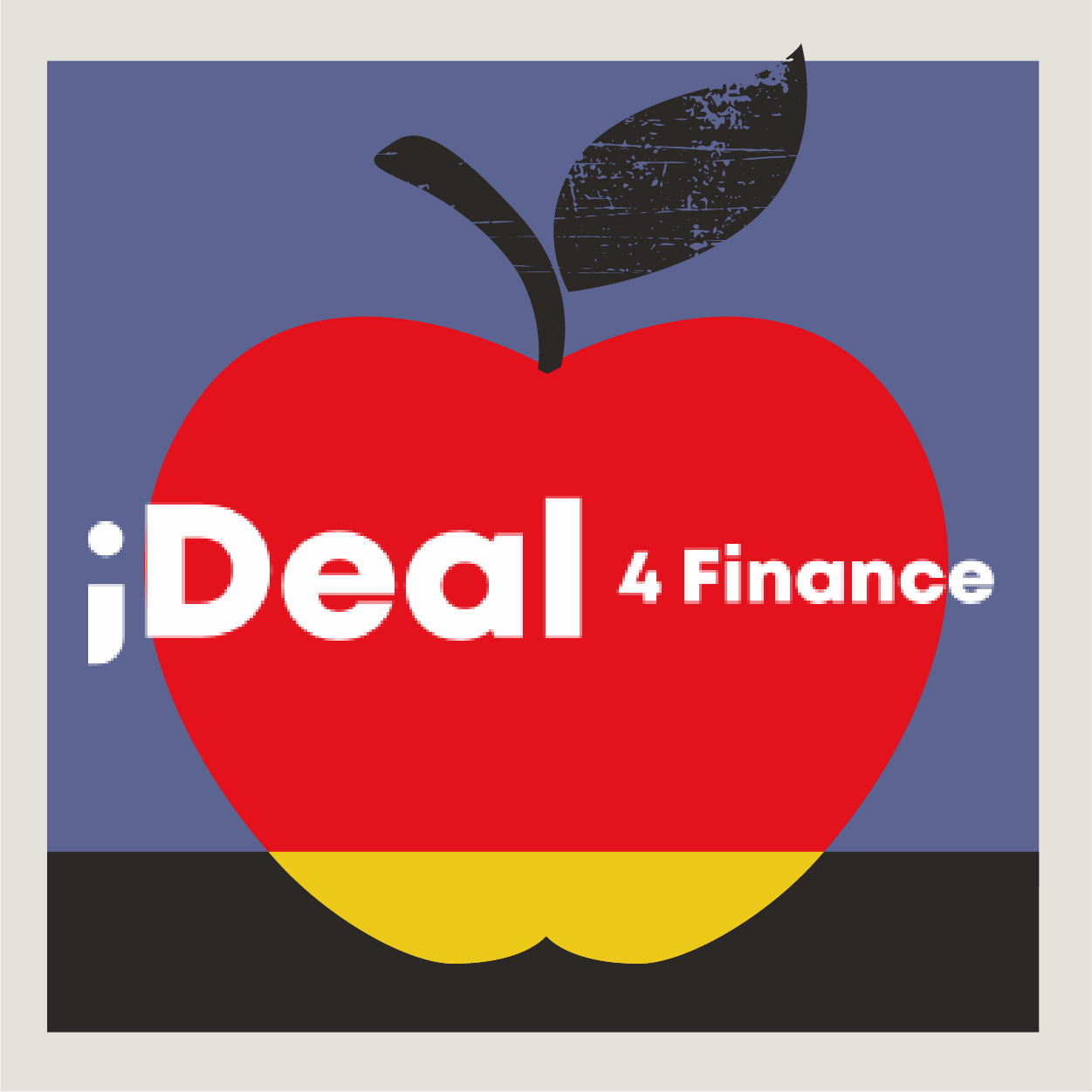 iDEAL 4 Finance logo in white on an Apple County Cycles branded background