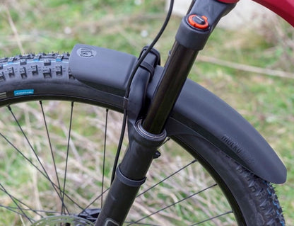 MuckyNutz Short Front Fender on a bike wheel -Apple_County_Cycles