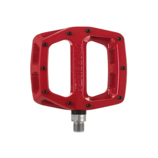 DMR V12 Flat Pedals in Red - Apple County Cycles, Wellington, Somerset