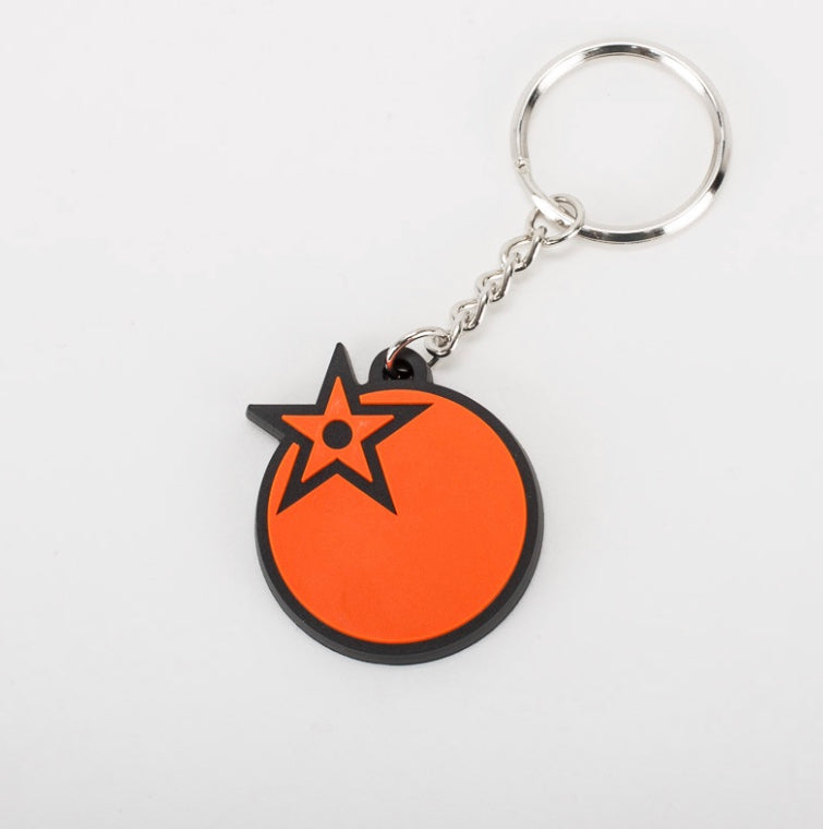 Orange Bikes Logo Keyring, Apple County Cycles, Wellington, Somerset